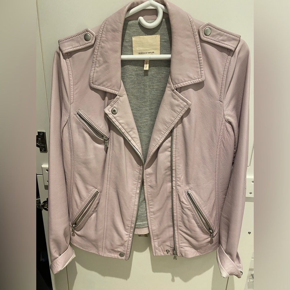 Blush Rebecca Taylor motorcycle jacket.